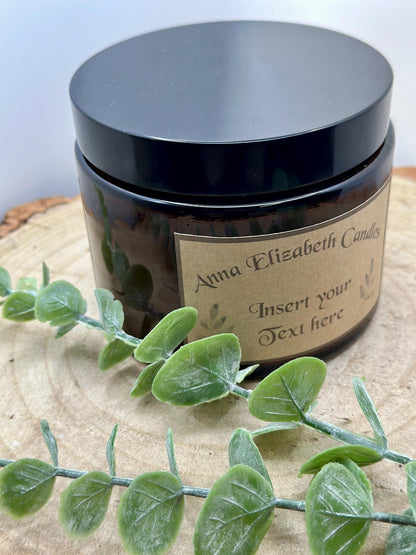 Large Personalised Candle, Personalised Candle Gifts, Insert your own text, Soy Wax Candles, Scented Candles