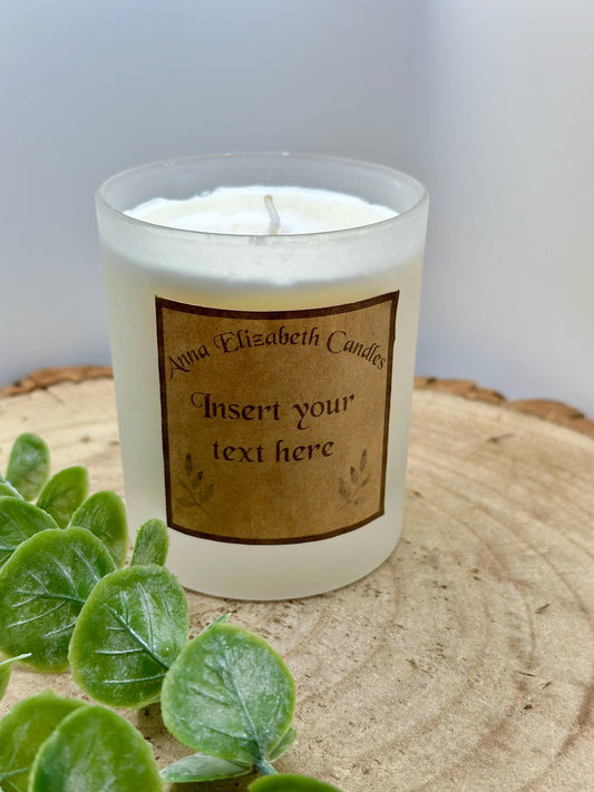 Personalised Candle Gifts, Insert your own text, Soy Wax Candles, Scented Candles