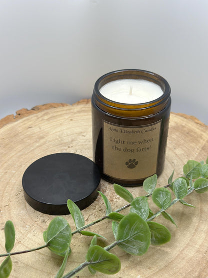 Funny Candle, 'Light me when the dog farts', Gift for animal lovers, Gift for pet owners, Scented Candle Gifts, Pet Candle, Candle Gift