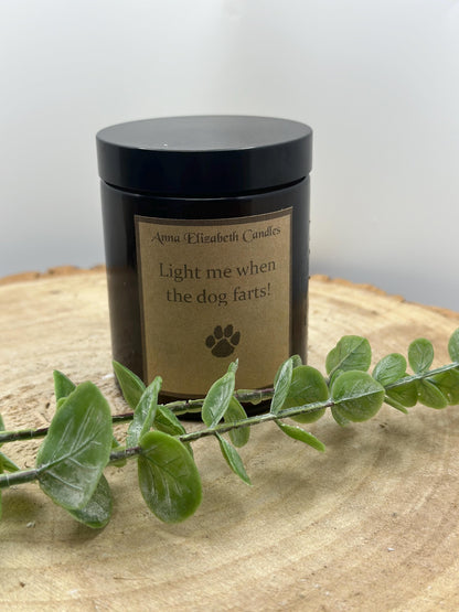 Funny Candle, 'Light me when the dog farts', Gift for animal lovers, Gift for pet owners, Scented Candle Gifts, Pet Candle, Candle Gift