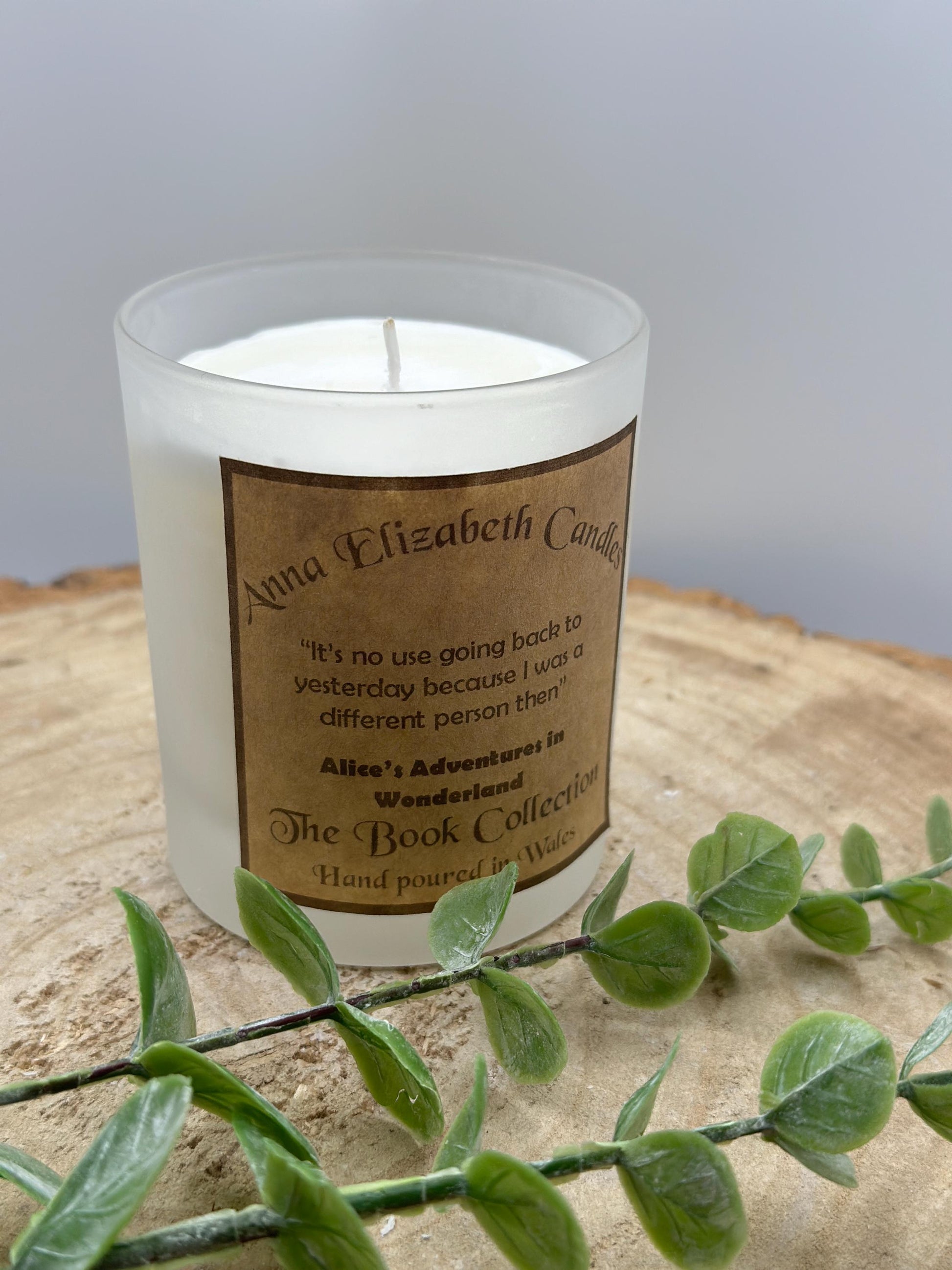 Alice in Wonderland, Book Quote Candles, Candle Gifts, Gifts for book lovers, Handmade Candles, Soy Wax Candles, Hand poured in Wales,