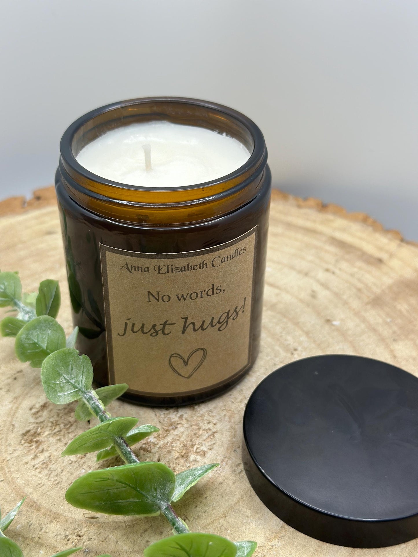 No Words Just Hugs Candle, Thinking of you gift, Scented Candle Gifts, Gifts for Her, Sympathy Gift, Handmade in Wales