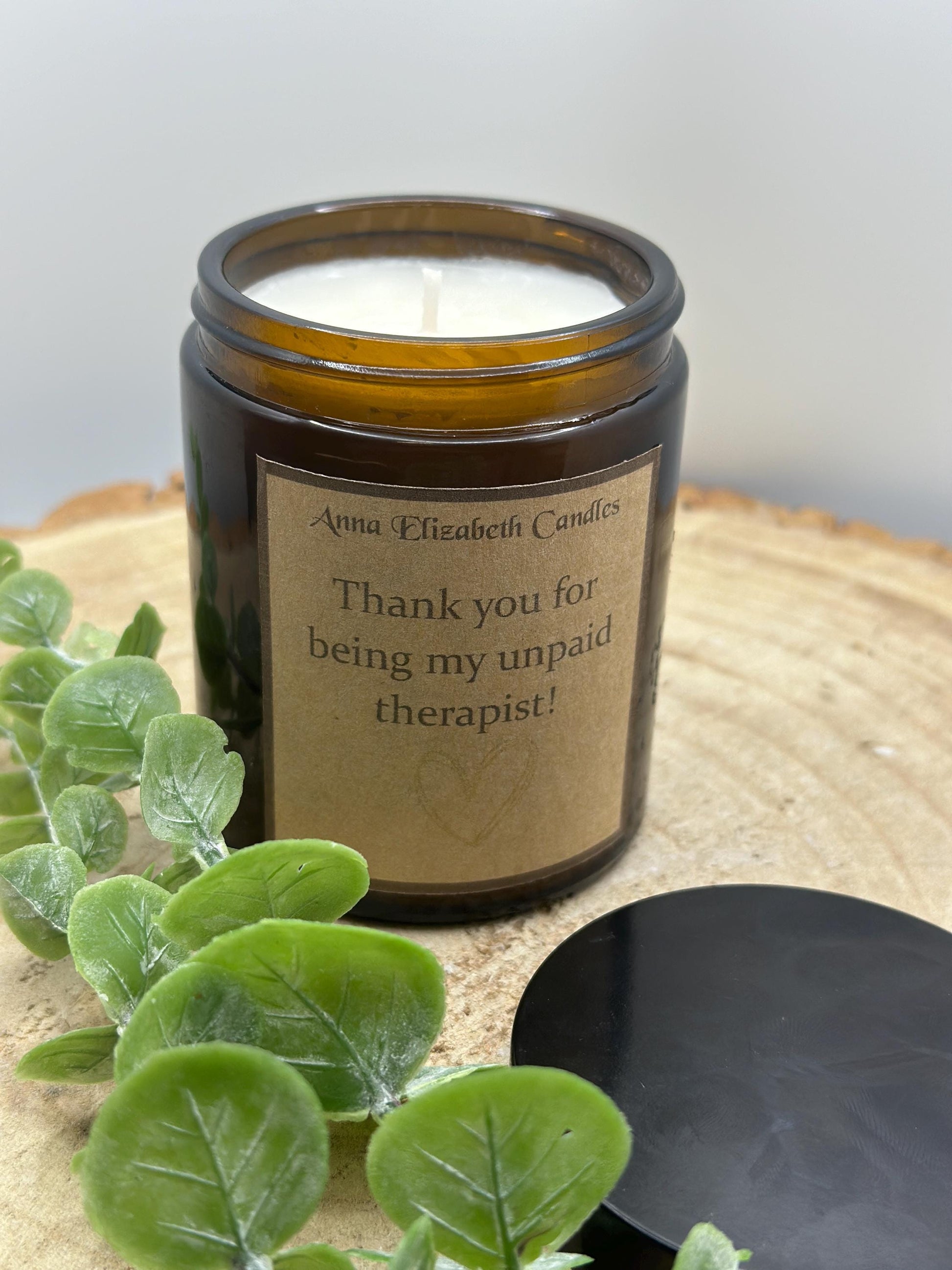 Gift for a friend, Friendship Candle, 'Thank you for being my unpaid therapist' Candle, Candle for a friend, Scented Candle Gift,