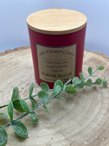 Musical themed candle, Musical Theatre Gifts, Gifts for Theatre Lovers, Themed Candles, Unique Candles