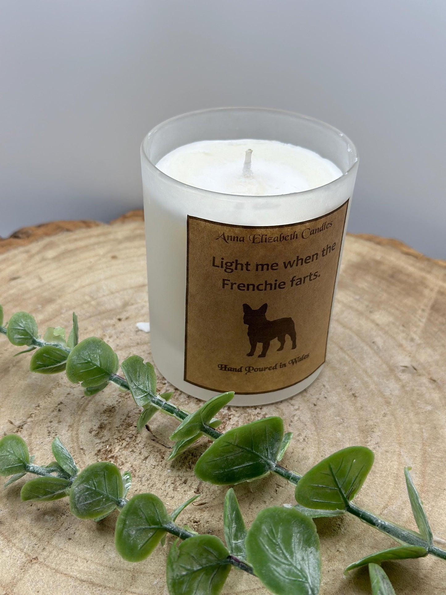 Light Me When The Dog Farts Candle, Personalised Dog Breed Candles, Medium Frosted Candles, Soy Wax Candle Gifts, Handmade in Wales,