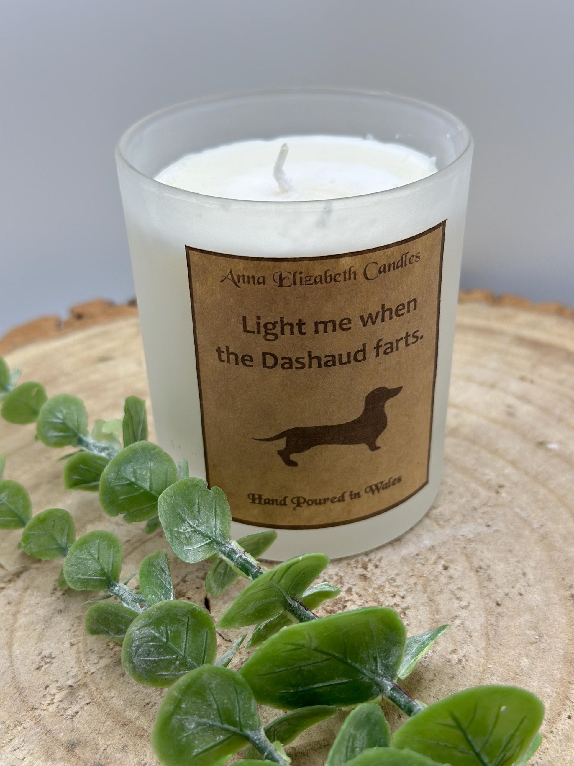 Light Me When The Dog Farts Candle, Personalised Dog Breed Candles, Medium Frosted Candles, Soy Wax Candle Gifts, Handmade in Wales,