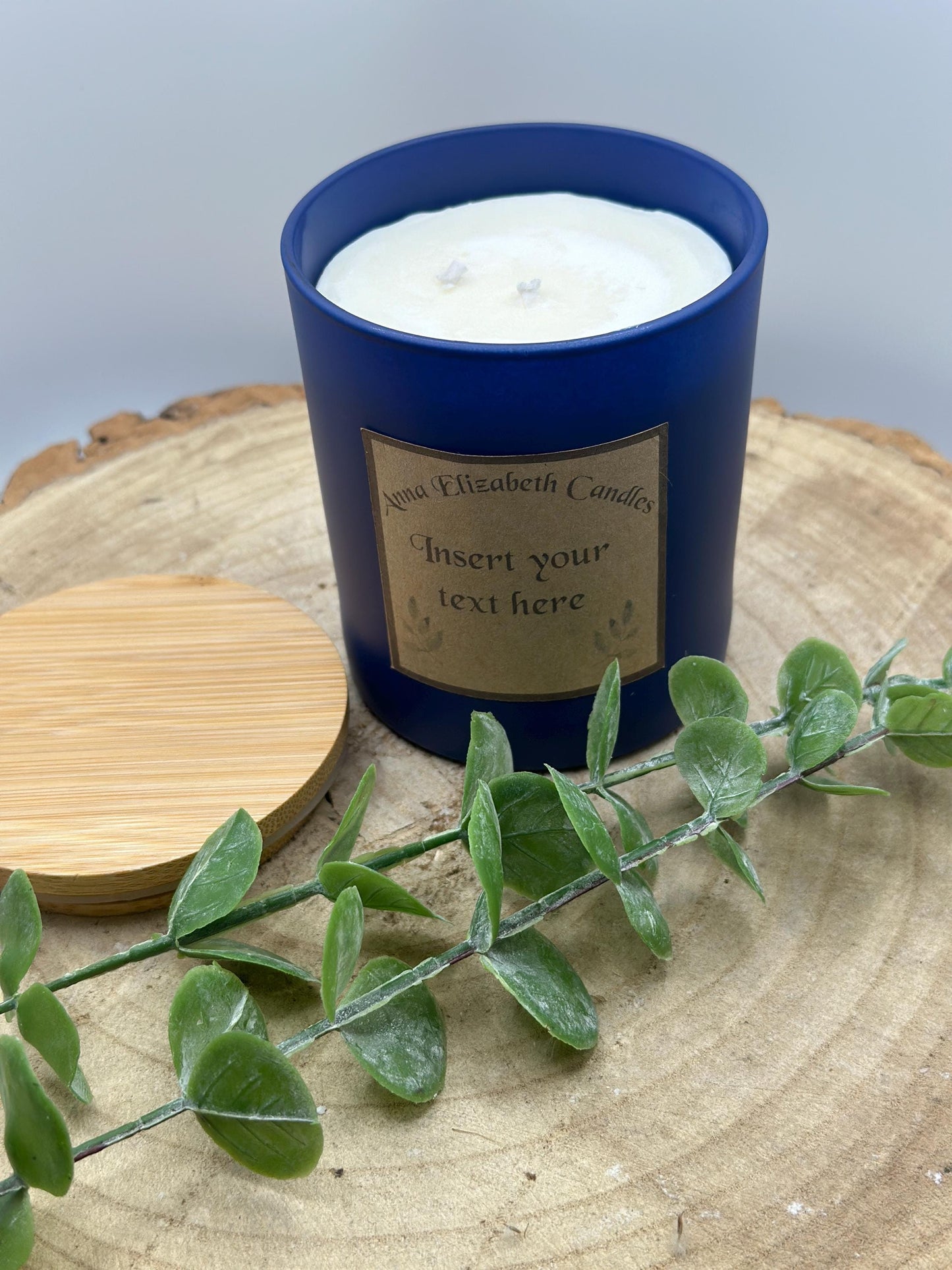 Blue Candle, Royal Blue Candle, Personalised Candle Gifts, Insert your own text, Soy Wax Candles, Scented Candles