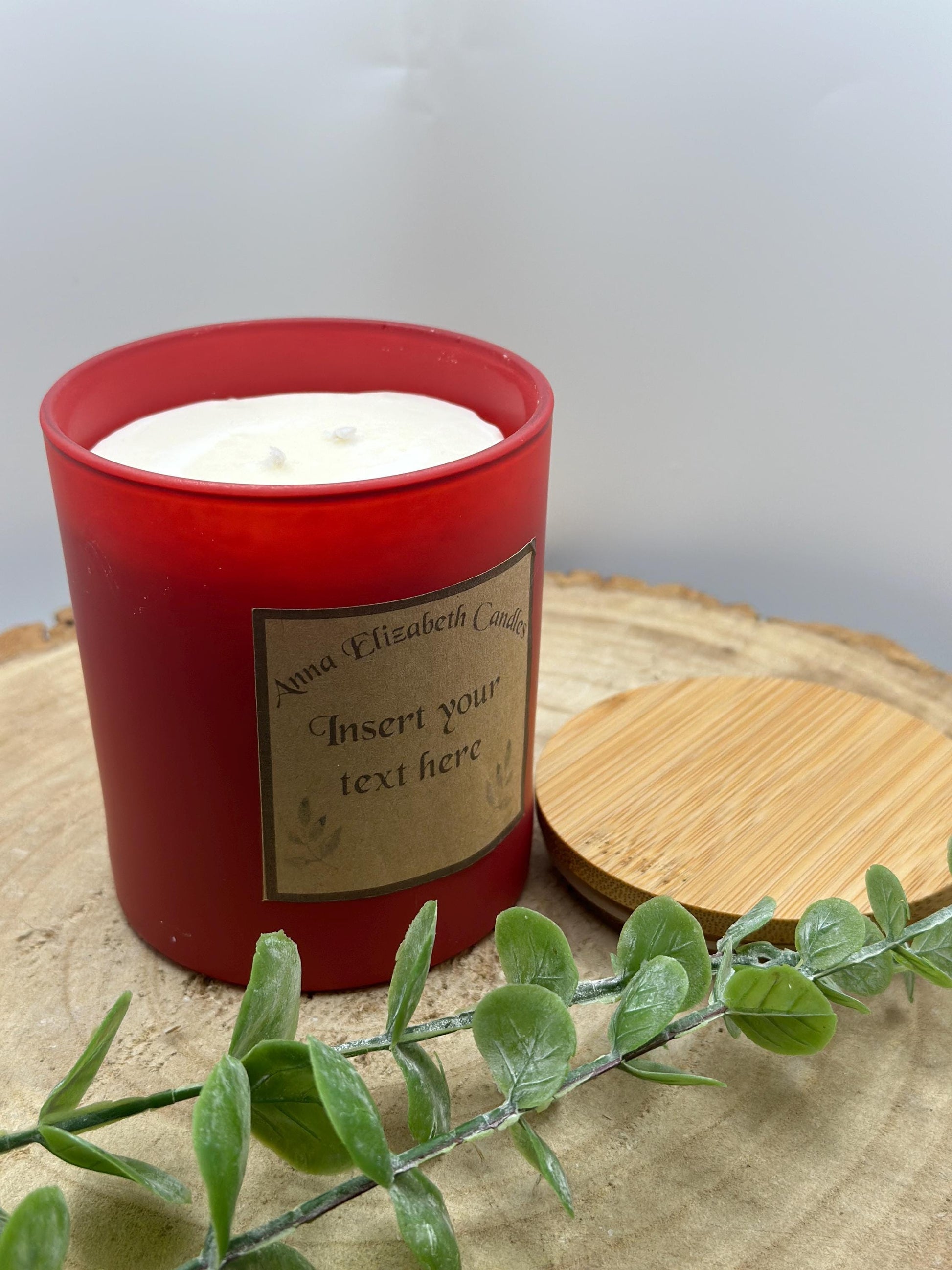 Red Candle, Royal Blue Candle, Personalised Candle Gifts, Insert your own text, Soy Wax Candles, Scented Candles