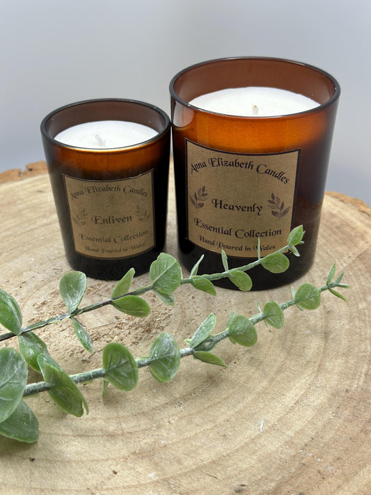 Set of Aromatherapy Candles , Natural and Therapeutic Candles, Soy Wax and Vegan Friendly Candles, Essential Oils,