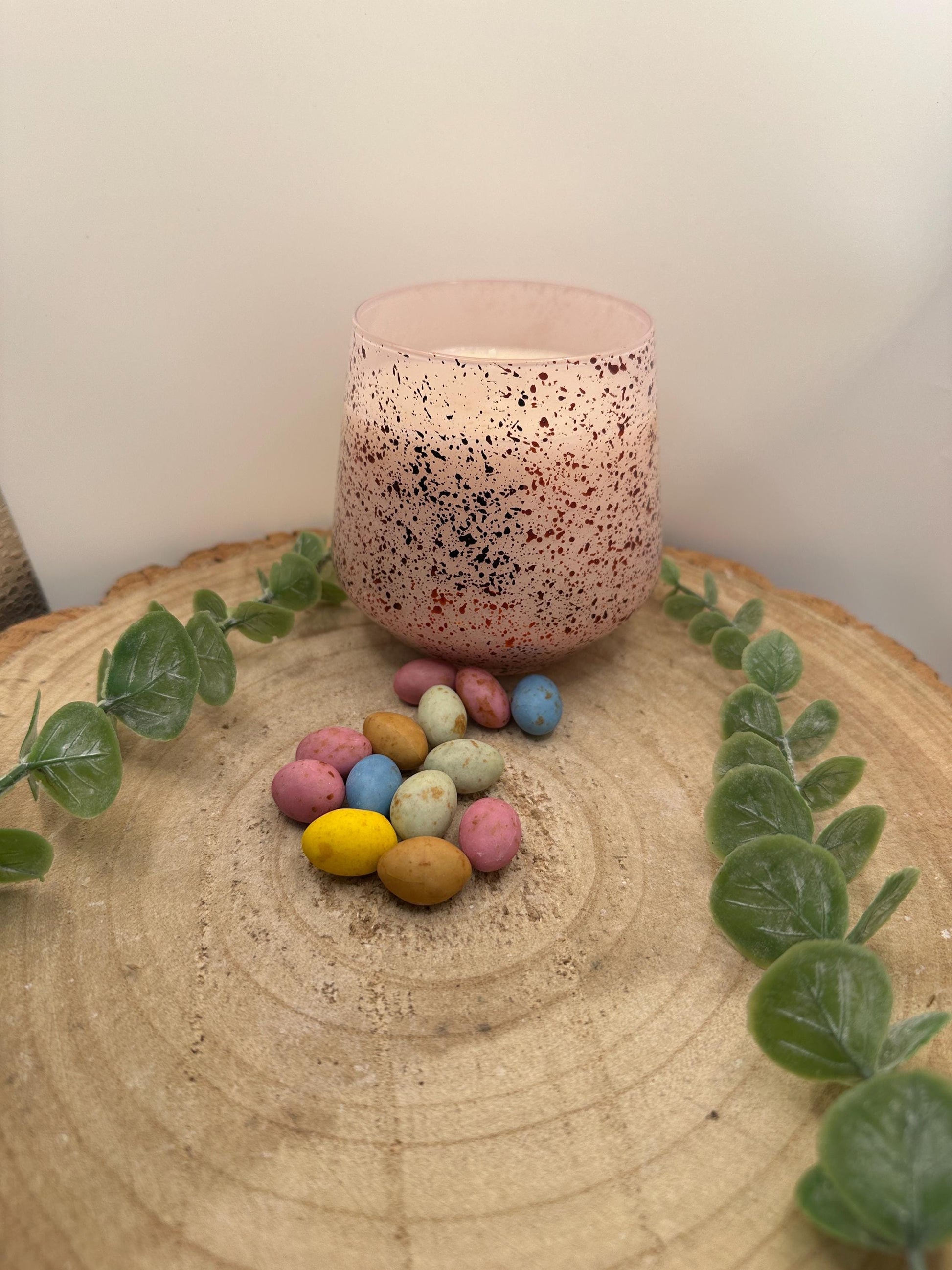 Easter Candles, Mini Egg Candle, Chocolate Scented Candle, Soy Wax Candles, Pink Mini Egg Candle