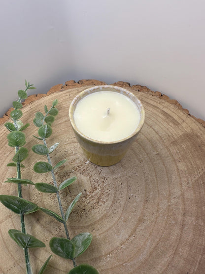 A Little Pot of Energy, Mini Wellness Candle, Handmade with Olive Wax & Essential Oils, Uplifting and Energising Candle