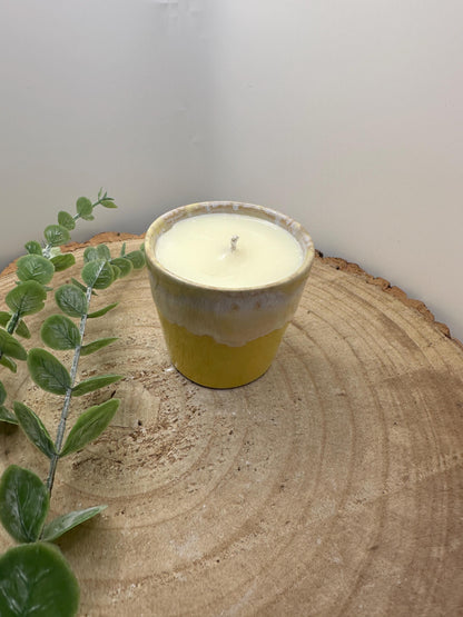 A Little Pot of Energy, Mini Wellness Candle, Handmade with Olive Wax & Essential Oils, Uplifting and Energising Candle