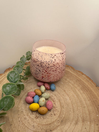 Easter Candles, Mini Egg Candle, Chocolate Scented Candle, Soy Wax Candles, Pink Mini Egg Candle