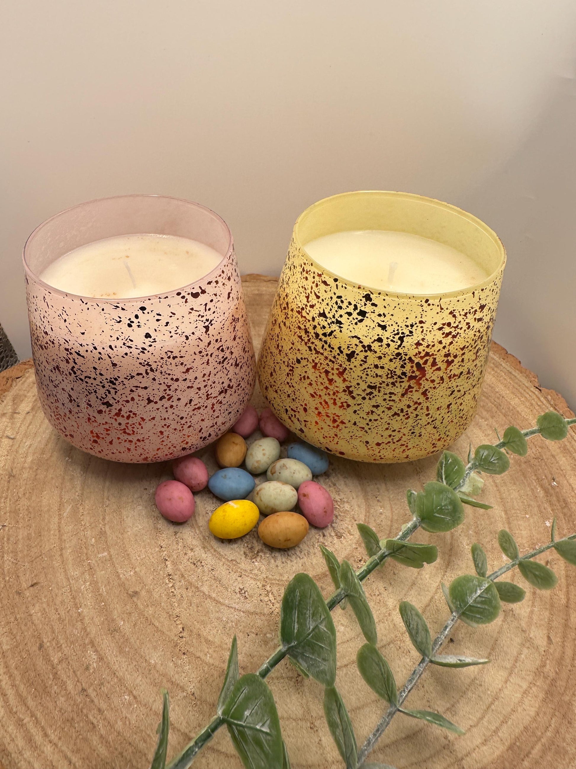 Easter Candles, Mini Egg Candle, Chocolate Scented Candle, Soy Wax Candles, Pink Mini Egg Candle