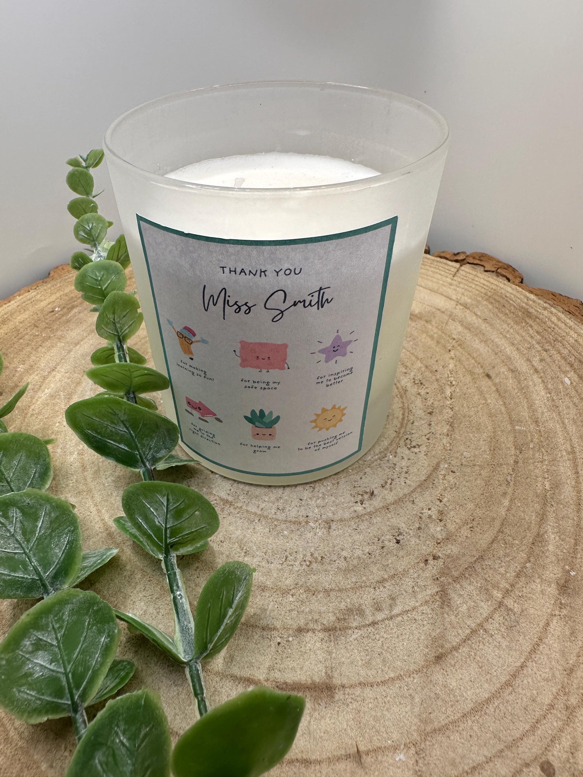 Big Heart Little Minds Candle, Personalised Gift For Teacher or Teaching Assistant, Natural Wax Candle, Gift Wrapped