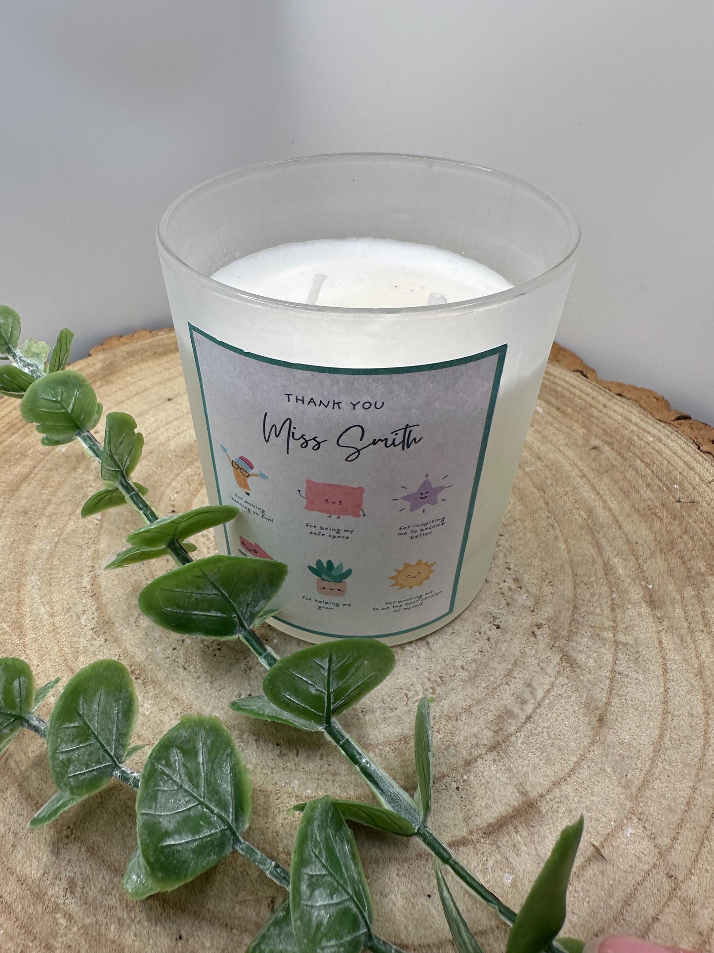 Big Heart Little Minds Candle, Personalised Gift For Teacher or Teaching Assistant, Natural Wax Candle, Gift Wrapped
