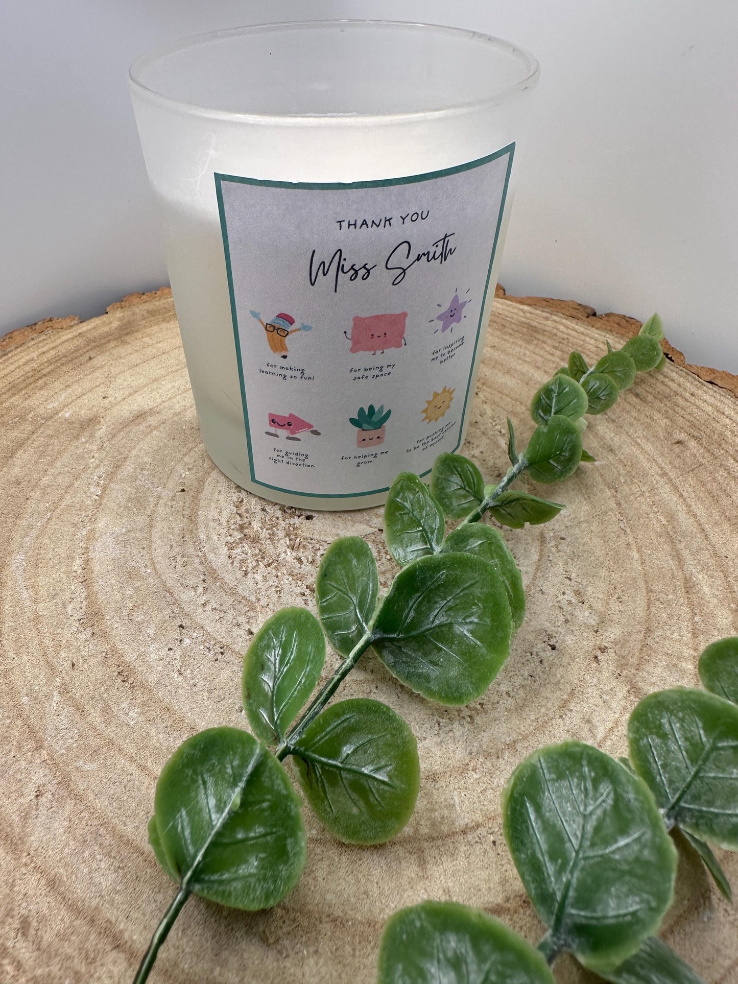 Big Heart Little Minds Candle, Personalised Gift For Teacher or Teaching Assistant, Natural Wax Candle, Gift Wrapped