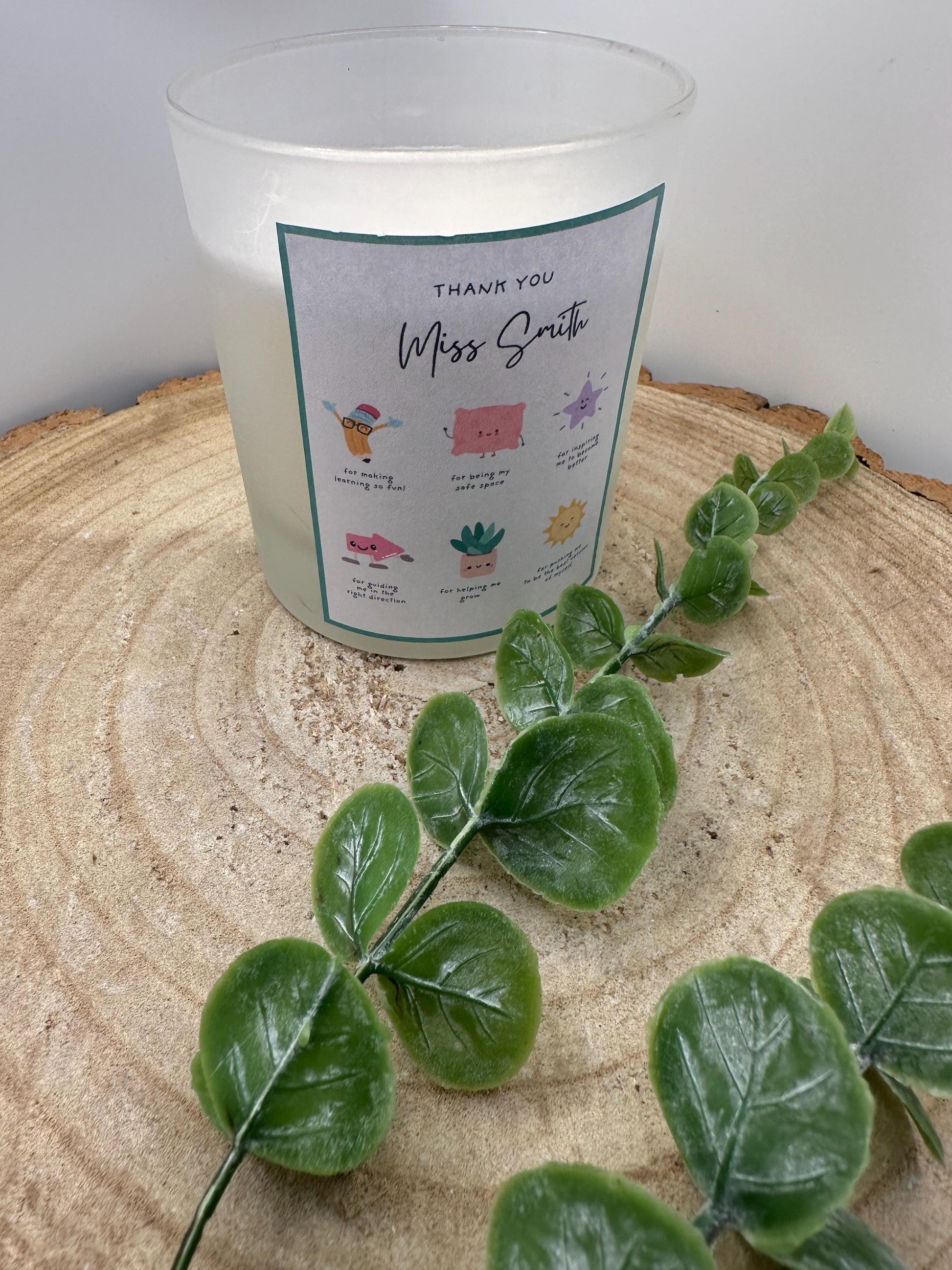 Big Heart Little Minds Candle, Personalised Gift For Teacher or Teaching Assistant, Natural Wax Candle, Gift Wrapped