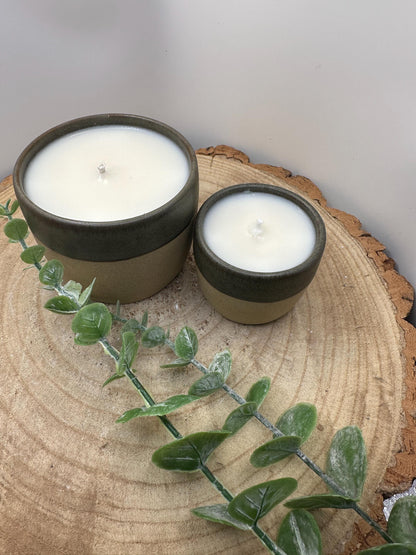 Garden Candle Gift Set, A little Pot of Outdoors, Citronella Lavender Lemon, Mini & Medium Candle Duo, Summer Outdoors Scented Candles