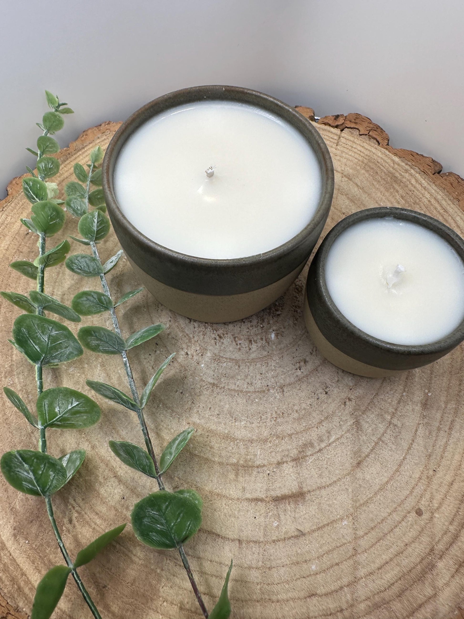Garden Candle Gift Set, A little Pot of Outdoors, Citronella Lavender Lemon, Mini & Medium Candle Duo, Summer Outdoors Scented Candles