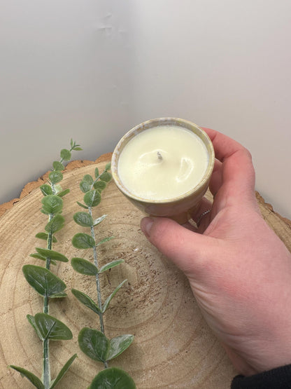 A Little Pot of Energy, Mini Wellness Candle, Handmade with Olive Wax & Essential Oils, Uplifting and Energising Candle