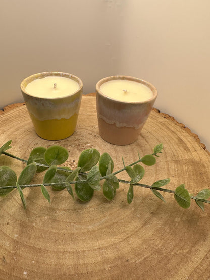 A Little Pot of Positivity, Mini Essential Oil Candle, Olive Wax Candle, Mood Lifting Scented Candle, Pink Wellness Candle