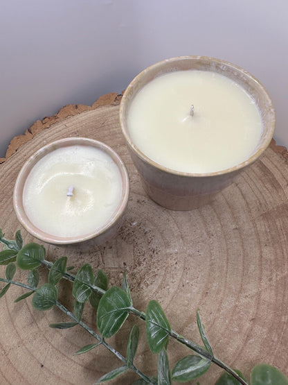 A Little Pot of Positivity - Candle Gift Set, Essential Oil Candles in Espresso and Coffee Cups, Mood Lifting and Refillable Candles