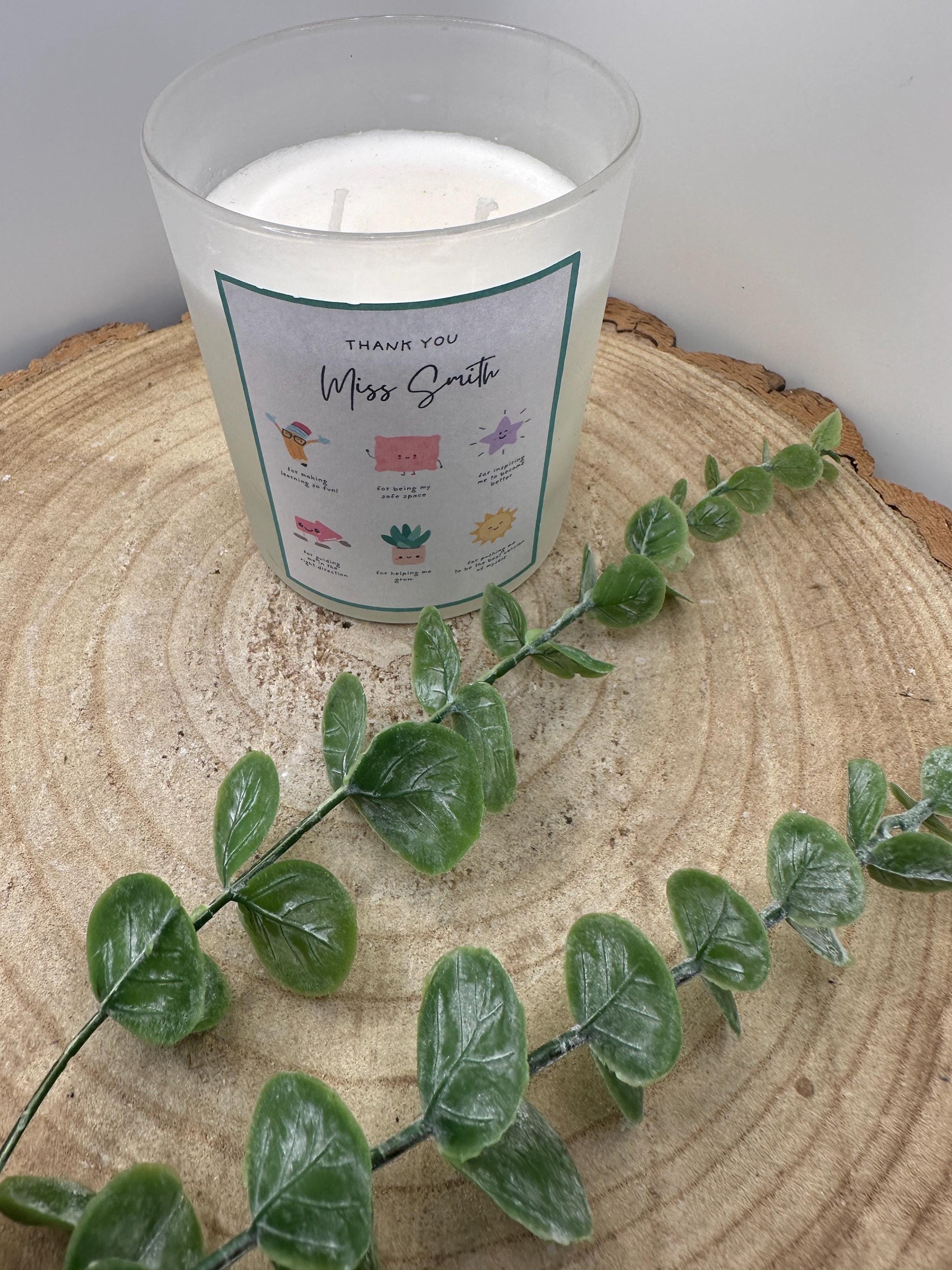 Big Heart Little Minds Candle, Personalised Gift For Teacher or Teaching Assistant, Natural Wax Candle, Gift Wrapped