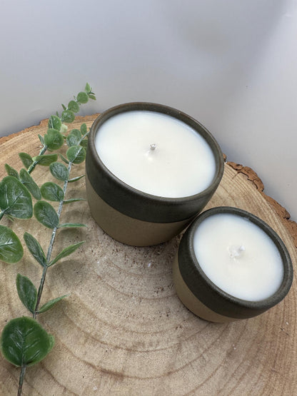 Garden Candle Gift Set, A little Pot of Outdoors, Citronella Lavender Lemon, Mini & Medium Candle Duo, Summer Outdoors Scented Candles
