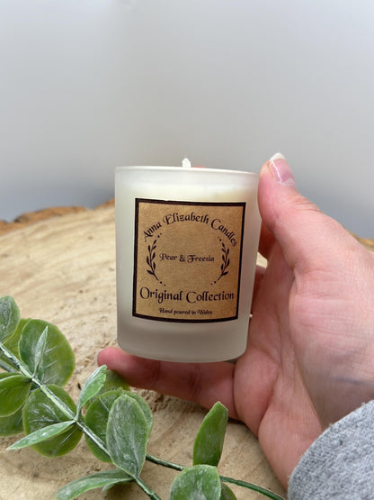 Mystery Scent Mini Candle: Frosted Jar, Olive Wax, Vegan
