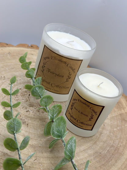 Mystery Scent Mini Candle: Frosted Jar, Olive Wax, Vegan