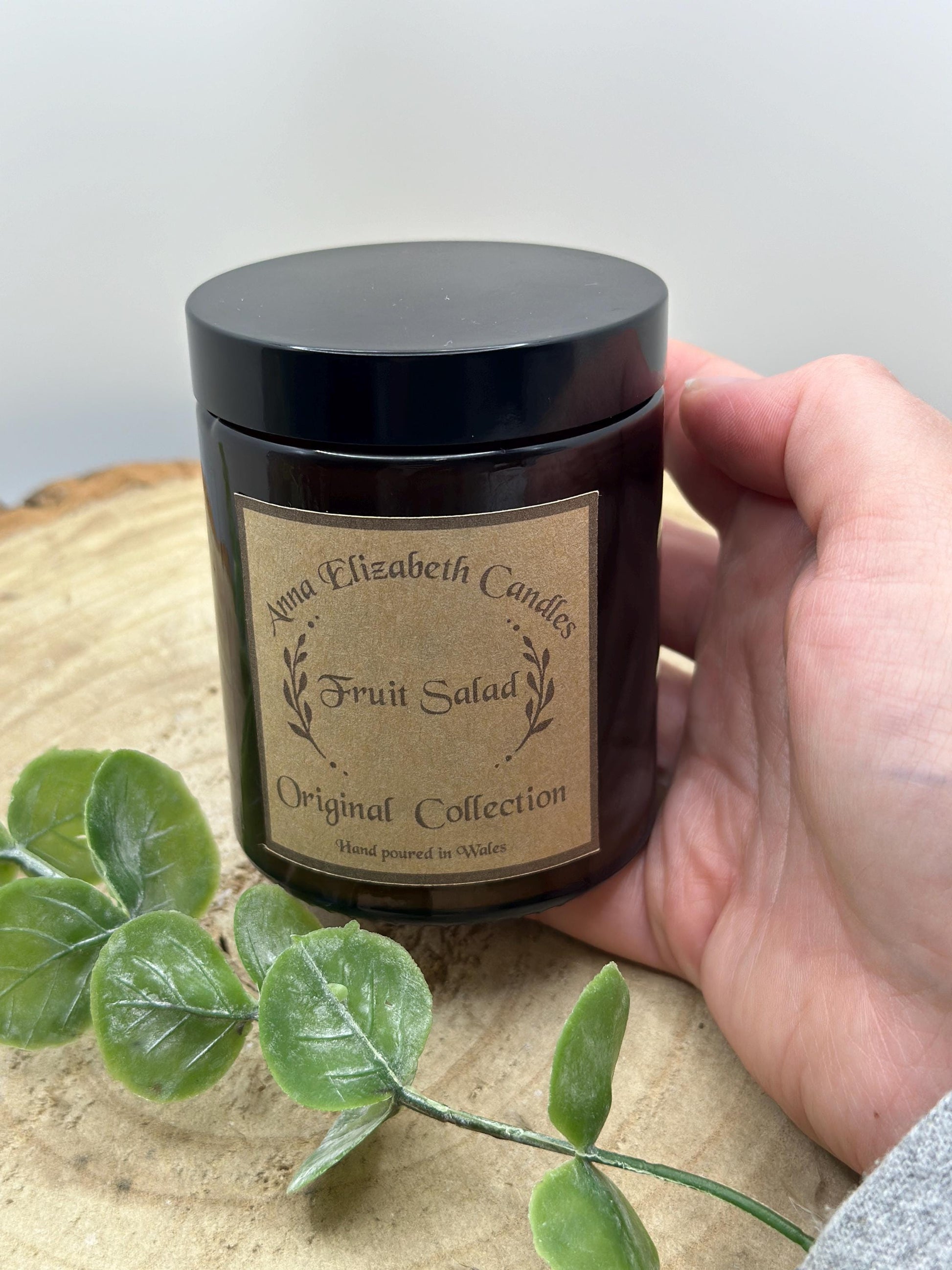 Mystery Scent Olive Wax Candle: Lucky Dip Amber Jar, Hand-Poured