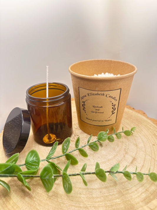 Limited Edition Amber Jar DIY Candle Kit, Make Your Own Candle, Olive Wax Candles, Handmade Candle Kit