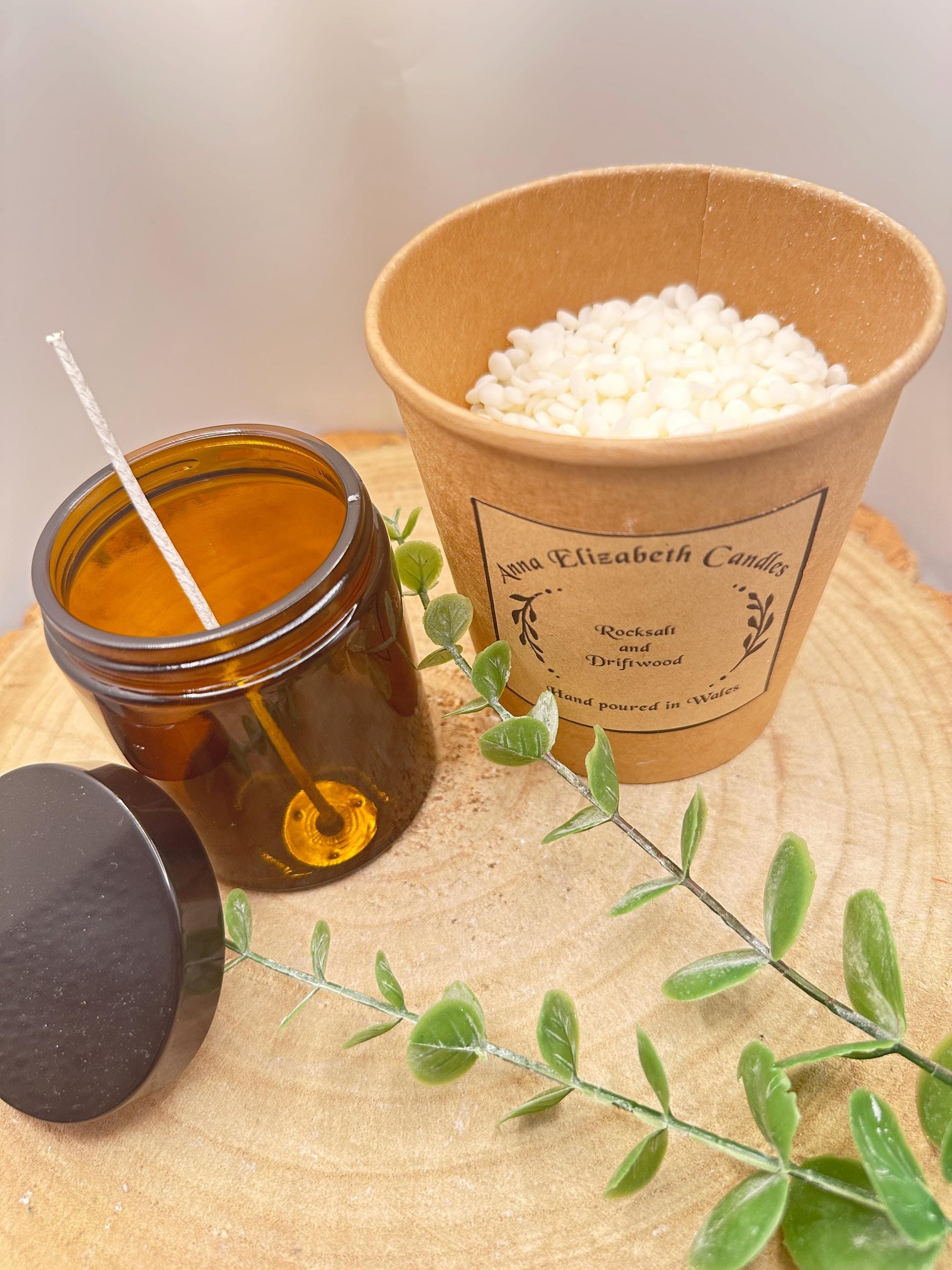 Limited Edition Amber Jar DIY Candle Kit, Make Your Own Candle, Olive Wax Candles, Handmade Candle Kit