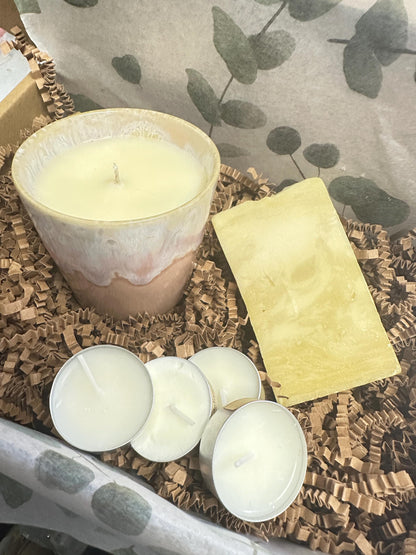 Box of Positivity, Uplifting Wellness Gift Set, Candle & Argan Oil Soap, Gifts to Uplift, Wellness Collection