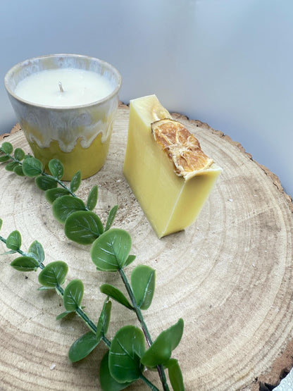 Box of Energy Wellness Box, Candle & Sunshine Soap Gift Set, Bright and Uplifting Wellness