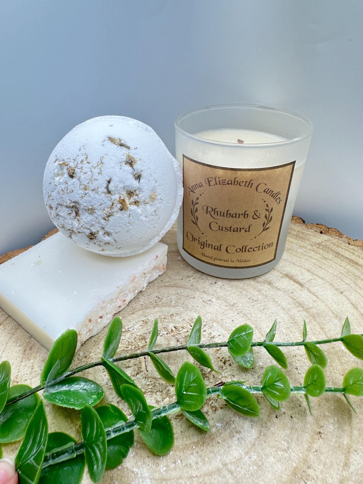 Personalised Candle & Soap Gift Box with Bath Bomb, Medium Frosted Candle Gift Set, Gifts for Her, Thank you Gift, Personalised Gift
