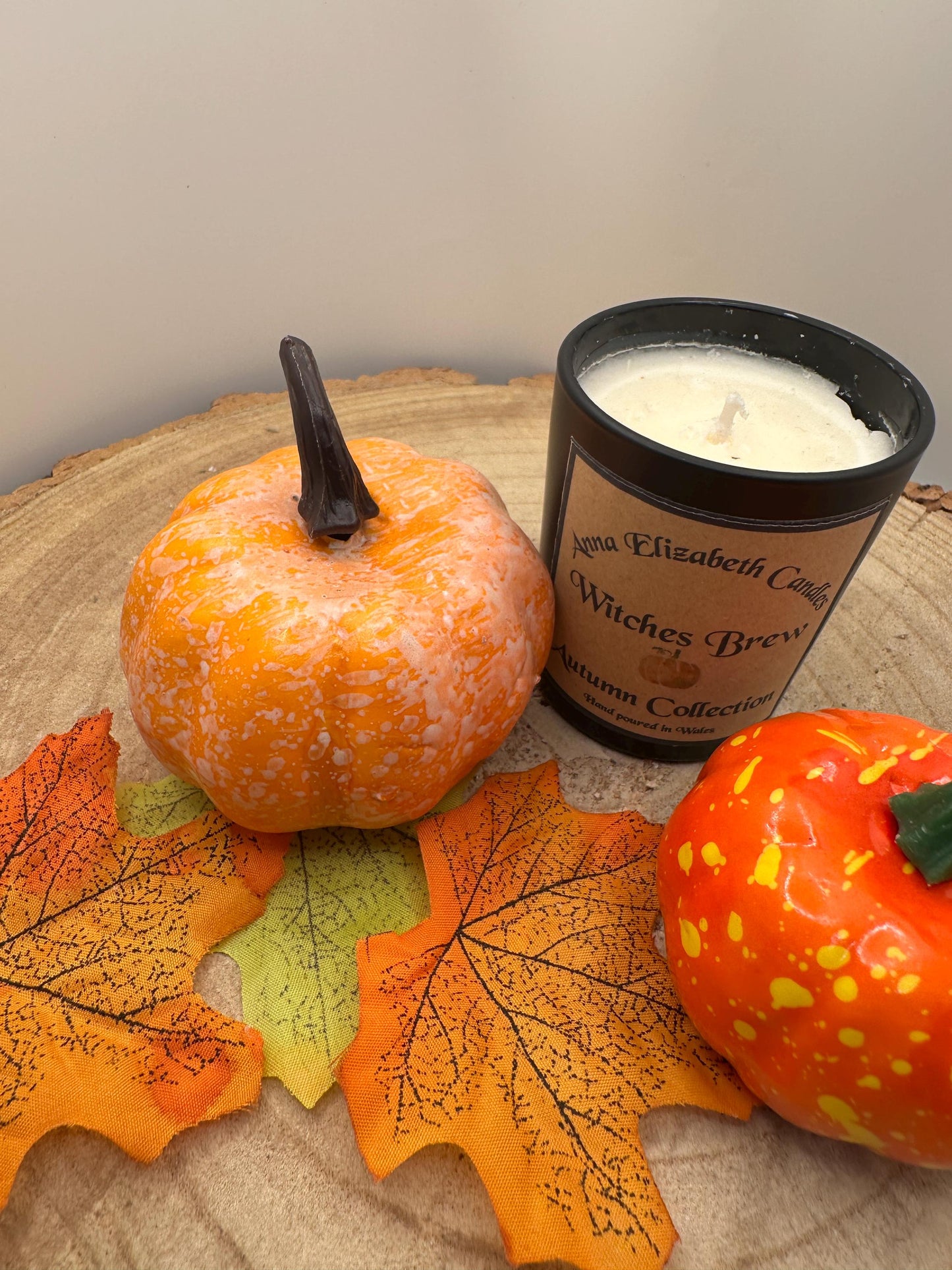 Mini Autumn Candles, Olive Wax Seasonal Candle, Toasted Marshmallow, Pumpkin Spice, Witches Brew & Gingerbread Scented Candles