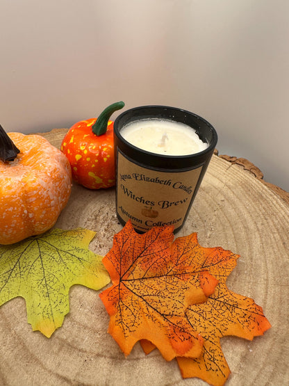 Mini Autumn Candles, Olive Wax Seasonal Candle, Toasted Marshmallow, Pumpkin Spice, Witches Brew & Gingerbread Scented Candles