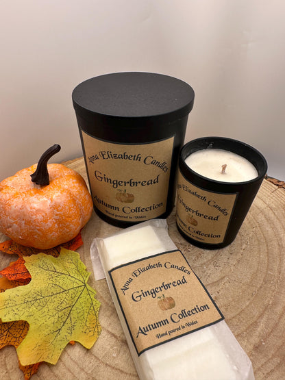 Autumn Scent Gift Box, Large & Mini Olive Wax Candles with Wax Melt Snapbar in Autumnal Scents, Pumpkin Spice, Gingerbread
