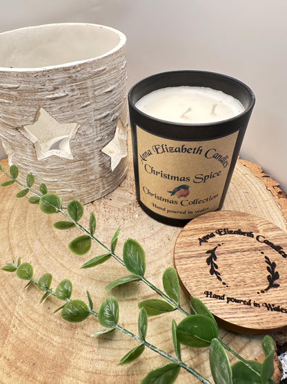 Large Christmas Candle, Figgy Pudding, Christmas Tree, Christmas Spice, Bah Humbug and Orange & Cranberry Scented Candles, Olive Wax Candles