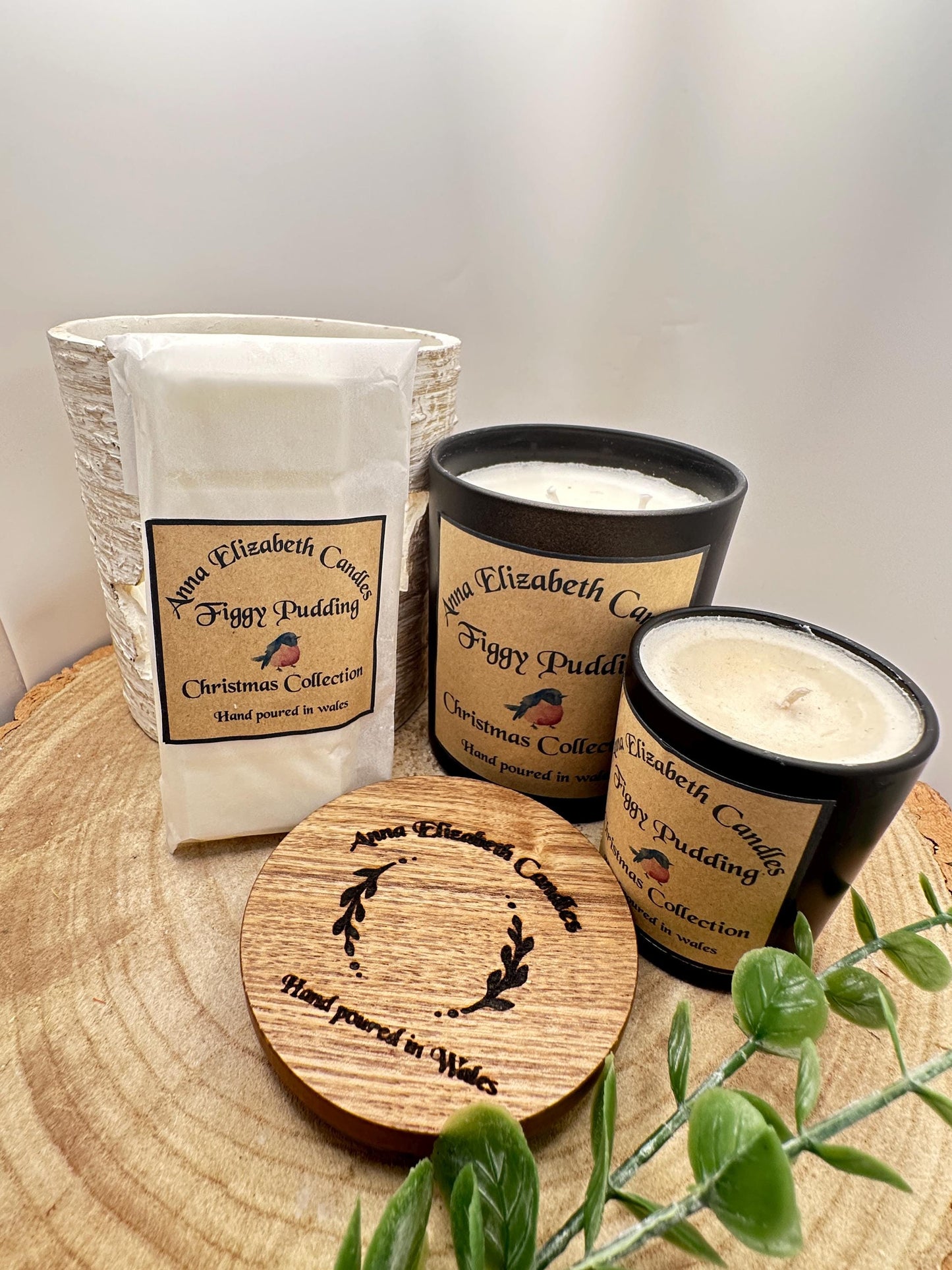 Mini Christmas Candles, Figgy Pudding, Christmas Tree, Christmas Spice, Olive Wax Christmas Candles, Christmas Home Fragrances