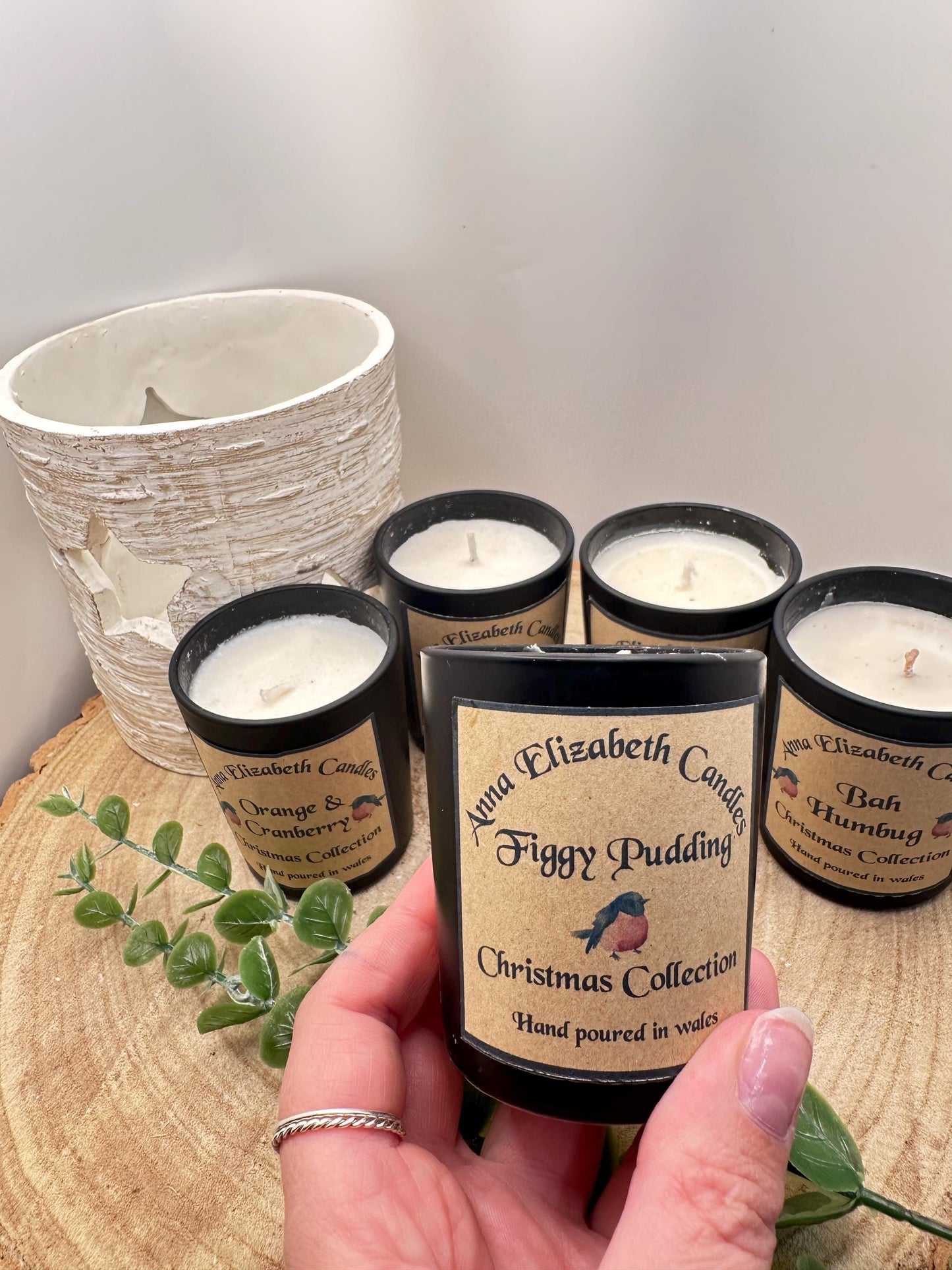 Christmas Candle Gift Box, Set of 5 Mini Christmas Candles, Cosy Seasonal Gift Set, Christmas Home Fragrance