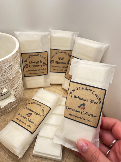 Christmas Wax Melt Collection, Set of 5 Wax Melts, Festive Home Fragrance, Christmas Scented Wax Melts