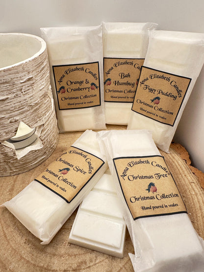 Christmas Wax Melt Collection, Set of 5 Wax Melts, Festive Home Fragrance, Christmas Scented Wax Melts