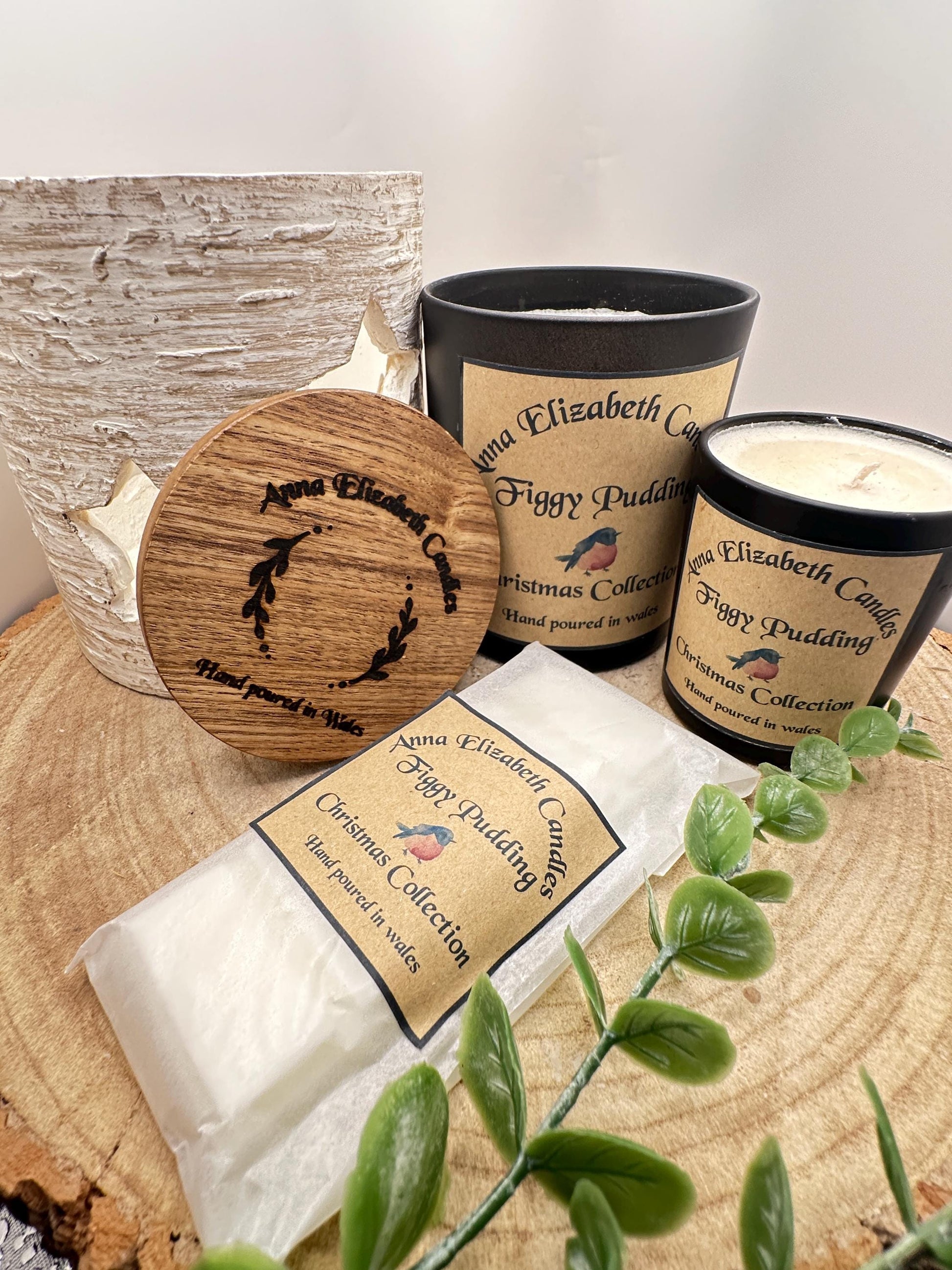 Christmas Candle & Wax Melt Gift Set, Large and Mini Olive Wax Candles with Wax Melt Gift Box, Festive Scent Home Fragrance, Christmas Scent