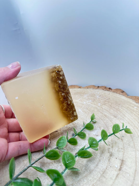Honey & Oatmeal Soap Bar, Soothing and Nourishing Soap for Soft Healthy Skin, Pamper Gifts
