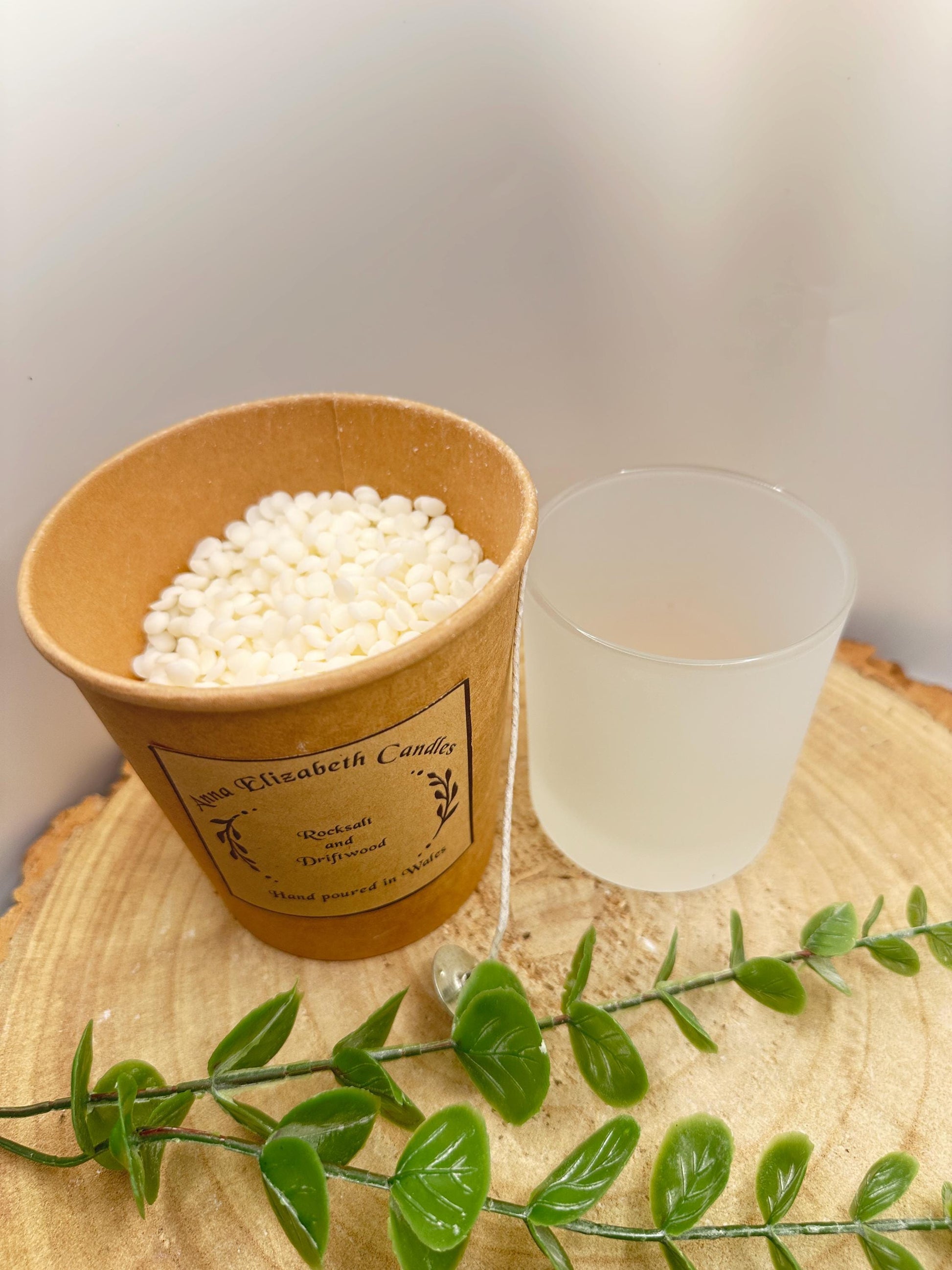 DIY Candle Kit with Frosted Glass Jar, Make Your Own Medium Candle, Refillable Olive Wax Candle Kit, Sustainable Handmade Candle Kit
