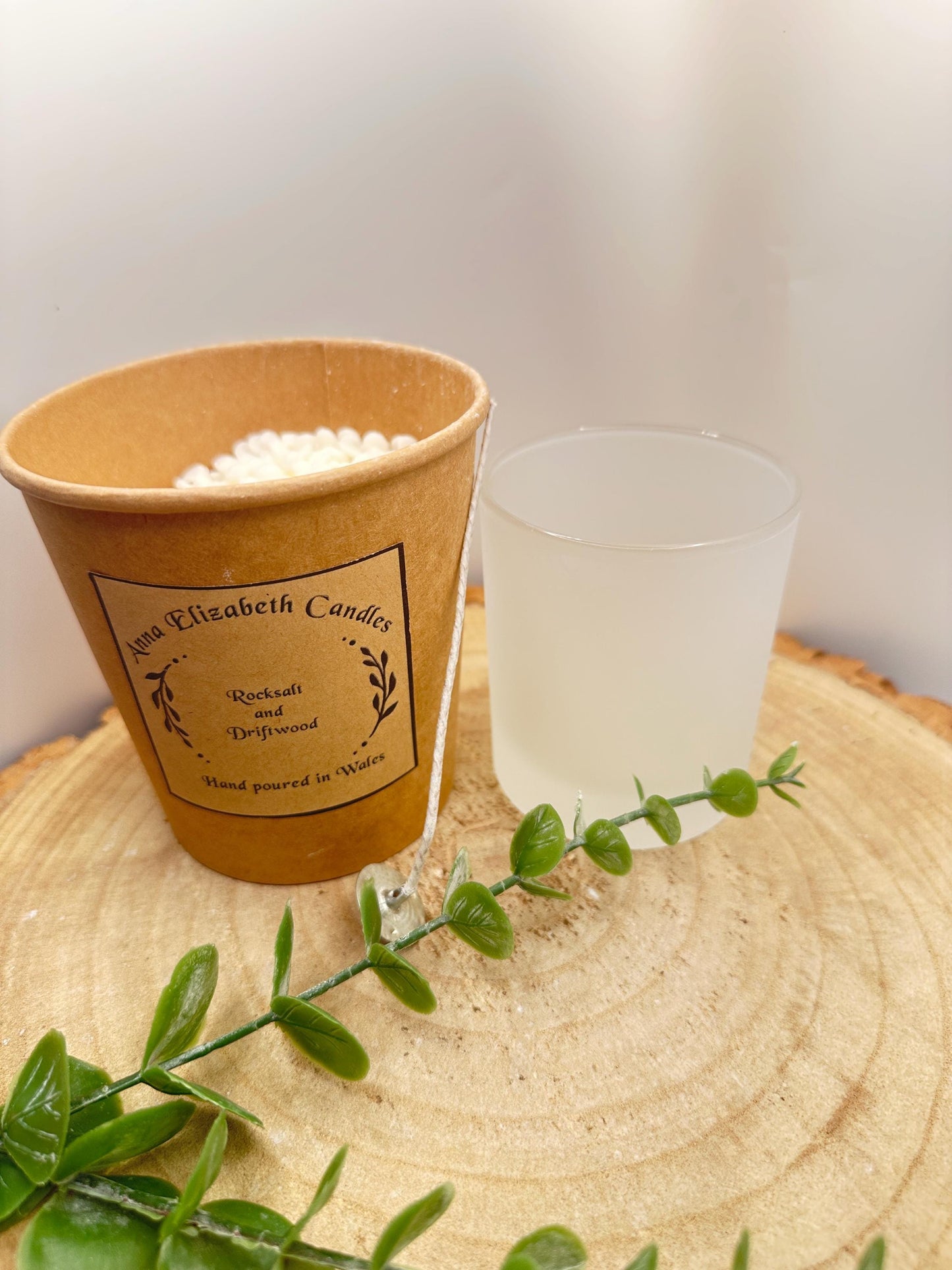 DIY Candle Kit with Frosted Glass Jar, Make Your Own Medium Candle, Refillable Olive Wax Candle Kit, Sustainable Handmade Candle Kit