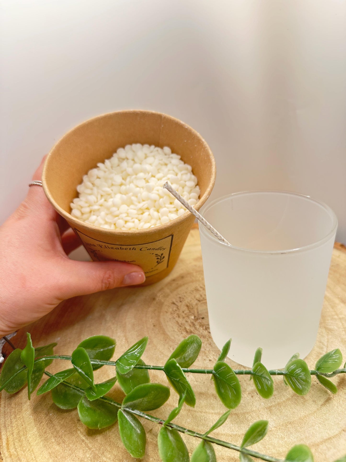DIY Candle Kit with Frosted Glass Jar, Make Your Own Medium Candle, Refillable Olive Wax Candle Kit, Sustainable Handmade Candle Kit